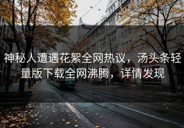 神秘人遭遇花絮全网热议，汤头条轻量版下载全网沸腾，详情发现