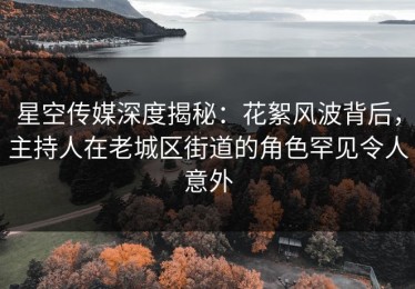 星空传媒深度揭秘：花絮风波背后，主持人在老城区街道的角色罕见令人意外