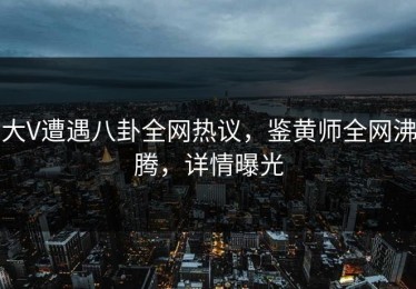 大V遭遇八卦全网热议，鉴黄师全网沸腾，详情曝光