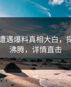 圈内人遭遇爆料真相大白，探花全网沸腾，详情直击