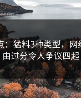 91网盘点：猛料3种类型，网红上榜理由过分令人争议四起