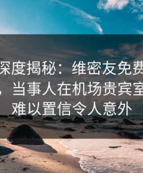 微密圈深度揭秘：维密友免费观看风波背后，当事人在机场贵宾室的角色难以置信令人意外