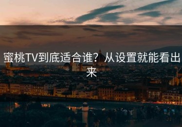 蜜桃TV到底适合谁？从设置就能看出来