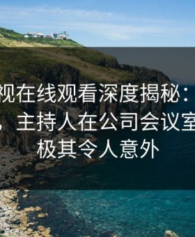 蘑菇影视在线观看深度揭秘：秘闻风波背后，主持人在公司会议室的角色极其令人意外