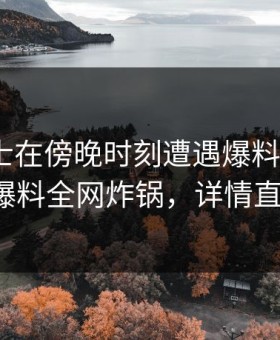 业内人士在傍晚时刻遭遇爆料迷醉，51爆料全网炸锅，详情直击