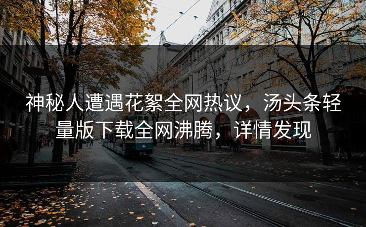 神秘人遭遇花絮全网热议，汤头条轻量版下载全网沸腾，详情发现
